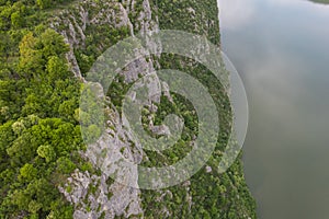Aerial summer landscape above the Danube Gorge photo