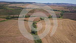 Aerial summer rural landscape of Tuscany