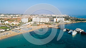 Aerial Sunrise beach, Protaras, Cyprus