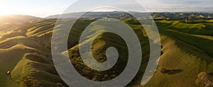 Aerial of Sunrise and Hills in Livermore, California