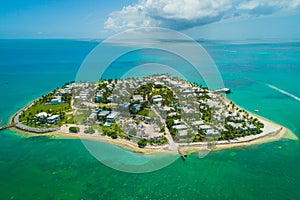 Aerial Sunset Island Key West Florida turquoise