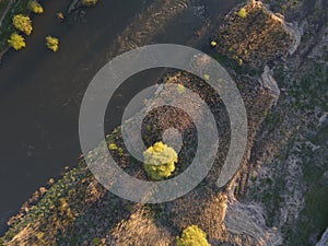 Aerial Sunset view of City of Plovdiv, Bulgaria