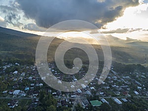 Aerial Sunset View in Ruteng photo