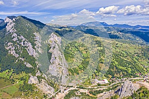 Aerial suumer voew in Carpathians