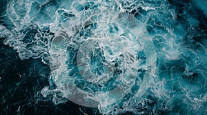 Aerial Swirls and Patterns in Turquoise Ocean Waters