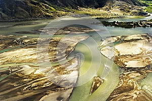 Aerial Tibet mountain