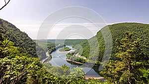 Aerial timelapse of Delaware Water Gap