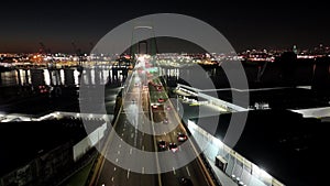 Aerial Timelapse of the Walt Whitman Bridge Philadelphia