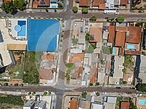 Aerial top down in tropical city of Cuiaba Mato Grosso photo