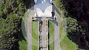 Aerial, Top Down View Of Massey Memorial 4k