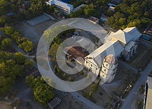 Aerial view of The Immaculate Conception Church Of Oslob - Lola Pureza`s,Cebu, Philippines photo