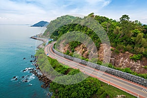 Aerial top view of Noen Nangphaya in Chanthaburi province, Thailand