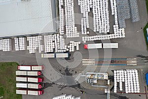 Aerial top view photo from flying drone of Power plant photo