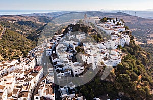 Aerial townscape of Casares, Spain photo