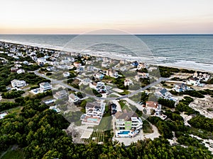 Aerial twilight photo Corolla North Carolina USA