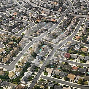 Aerial of urban sprawl.
