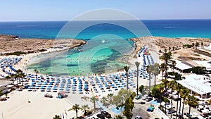 Aerial Vathia Gonia beach, Ayia Napa, Cyprus