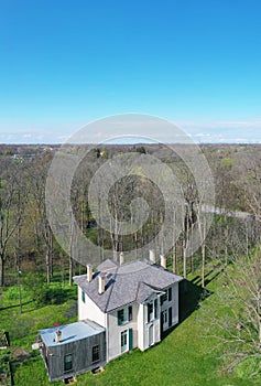 Aerial vertical of Chiefswood, historic home of Pauline Johnson