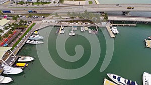 Aerial video of Bayside Marketplace Miami