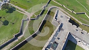 Aerial video of Castillo De San Marcos 2