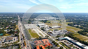 Aerial video clip Sarasota Fairgrounds FL USA