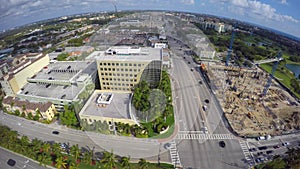 Aerial video construction site in Boca Raton