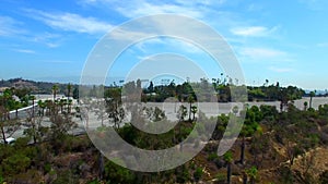 Aerial video Dodgers Stadium Los Angeles