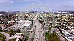 Aerial video Dolphin Expressway Miami FL