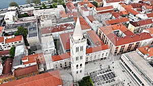 Aerial video of the famous city of Zadar in Croatia