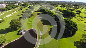 Aerial video golf course