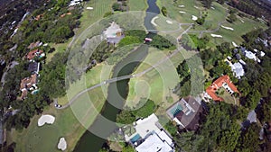 Aerial video golf couse Biltmore Miami clip 5