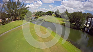 Aerial video golf couse Biltmore Miami clip 9