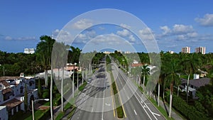 Aerial video Hollywood Beach Boulevard Florida