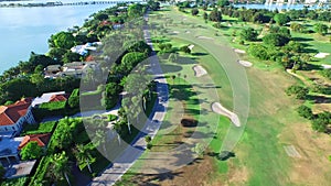 Aerial video Indian Creek Miami Beach estates