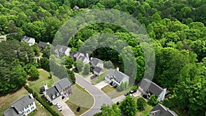 Aerial video near a river in Raleigh.