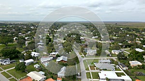 Aerial video nice neighborhood in Clewiston FL