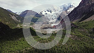 Aerial video of Ranwu Lake, Tibet, China