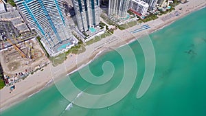 Aerial video of Sunny Isles Baech