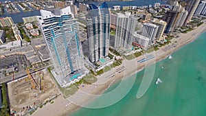 Aerial video of Sunny Isles Baech