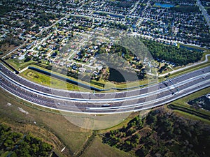 Aerial view of 408 East West Expressway Orlando Florida