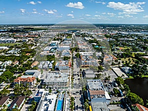 Aerial View of 5th Ave Naples