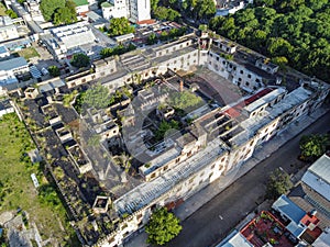 aerial view of the abandoned Carcel de Caseros in Buenos Aires photo