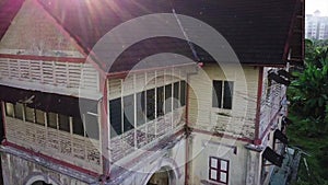 Aerial view of abandoned house in Seremban Malaysia