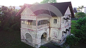 Aerial view of abandoned house in Seremban Malaysia