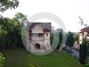 Aerial view of abandoned house in Seremban Malaysia