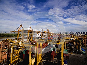 Aerial View Above Bangkok Dockyard photo