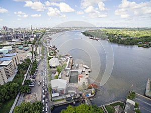 Aerial View Above the Dockyard