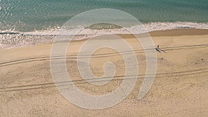 Aerial View Above Ocean Beach