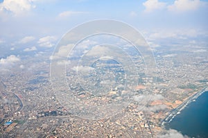 Aerial View of Accra, Ghana photo