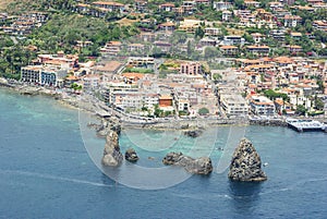 Aerial view of Aci Trezza